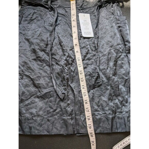 Eileen Fisher Skirt Gray Steel Satin Graphite Knee Length Business Casual 6P - Picture 5 of 13